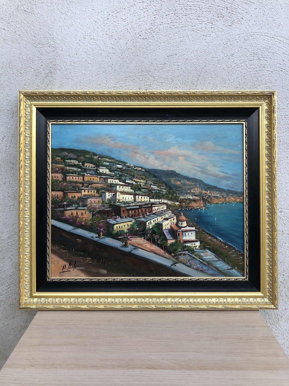 Quadro vintage -Costiera- dipinto a olio