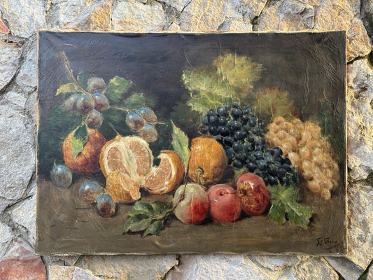 Quadro antico -Natura Morta- Giuseppe Alberto Cocco dipinto a olio su tela
