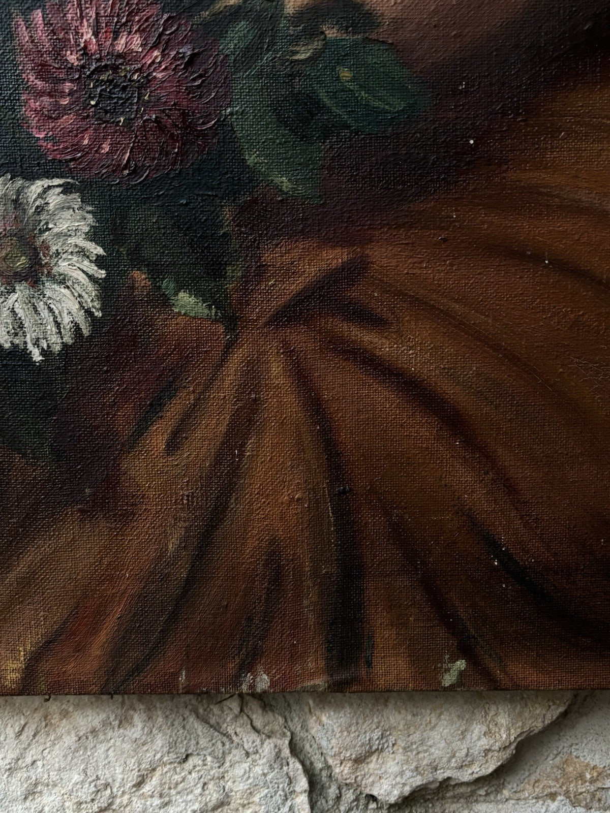 Grande quadro antico -Ritratto Di Donna- dipinto a olio su tela