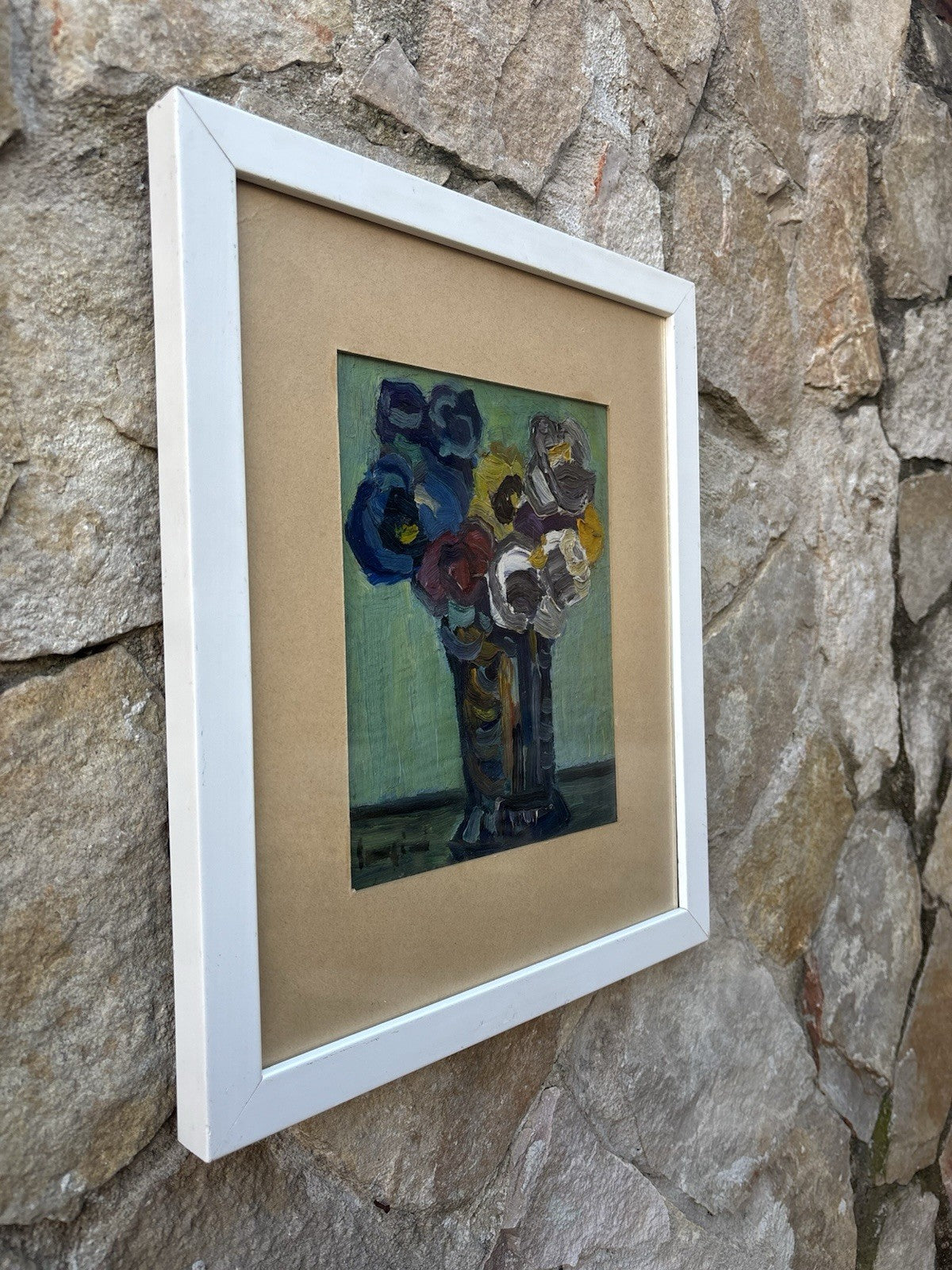 Quadro -Vaso Con Fiori Di Campo- Mario Sangiovanni- dipinto a olio