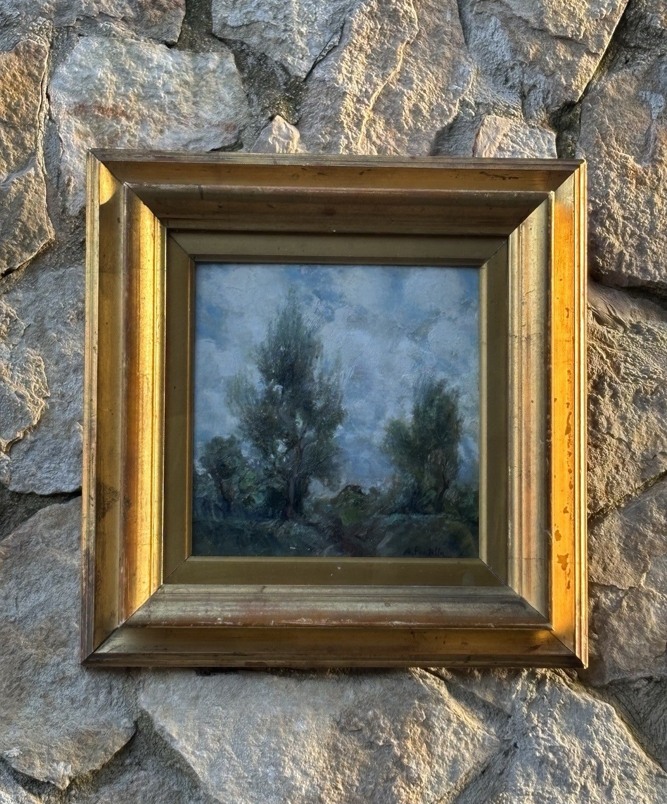 Quadro antico -Paesaggio Con Alberi- Attilio Pratella dipinto a olio