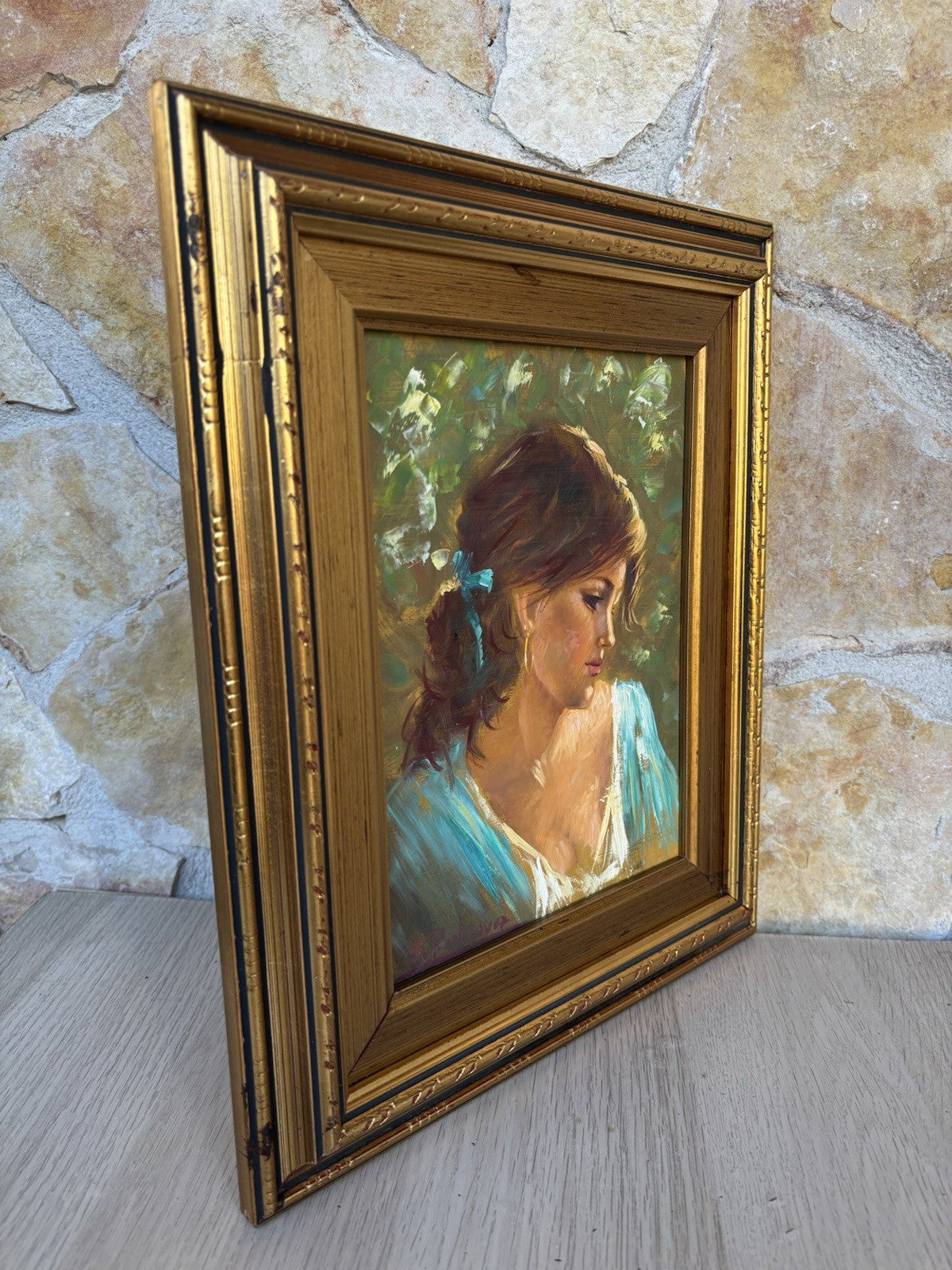 Quadro -Profilo Di Donna- Salvatore Rodriquez dipinto a olio