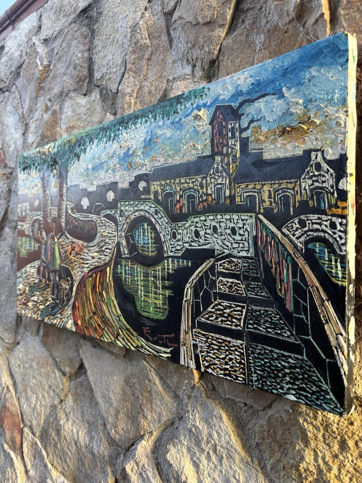 Quadro -Paesaggio- Marcello Piacentini dipinto a olio su tela