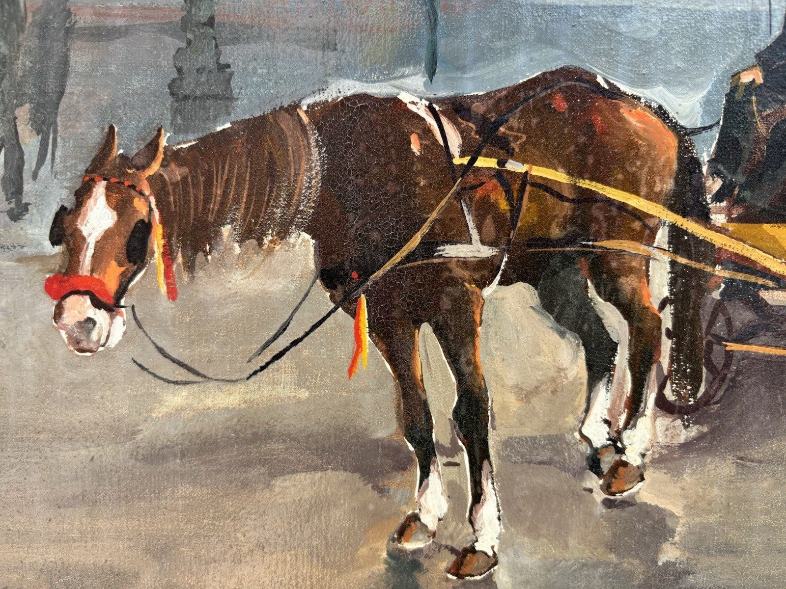 Quadro -Carrozzella Di Paese- Aniello Eco dipinto a olio su tela