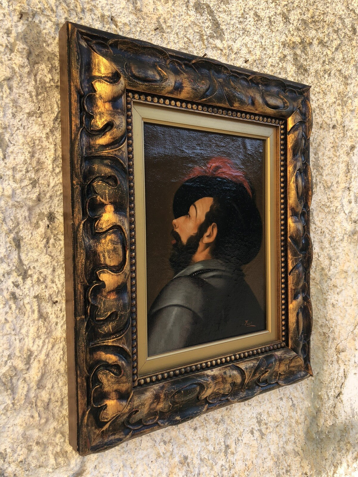 Quadro vintage -Figura- dipinto a olio su tela