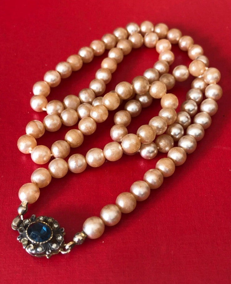 Collana Vintage Con Perle E Argento 925