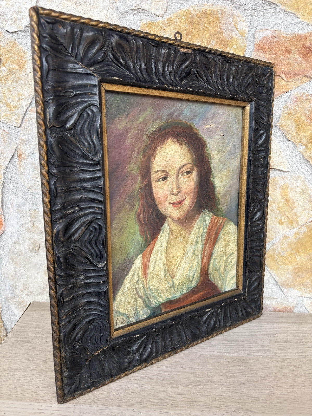Quadro antico -Figura Di Donna- dipinto a olio