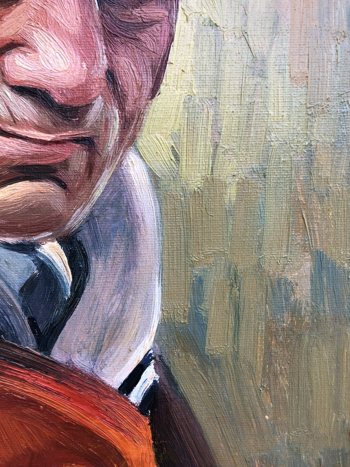 Quadro vintage -Figura Anziano- dipinto a olio su tela