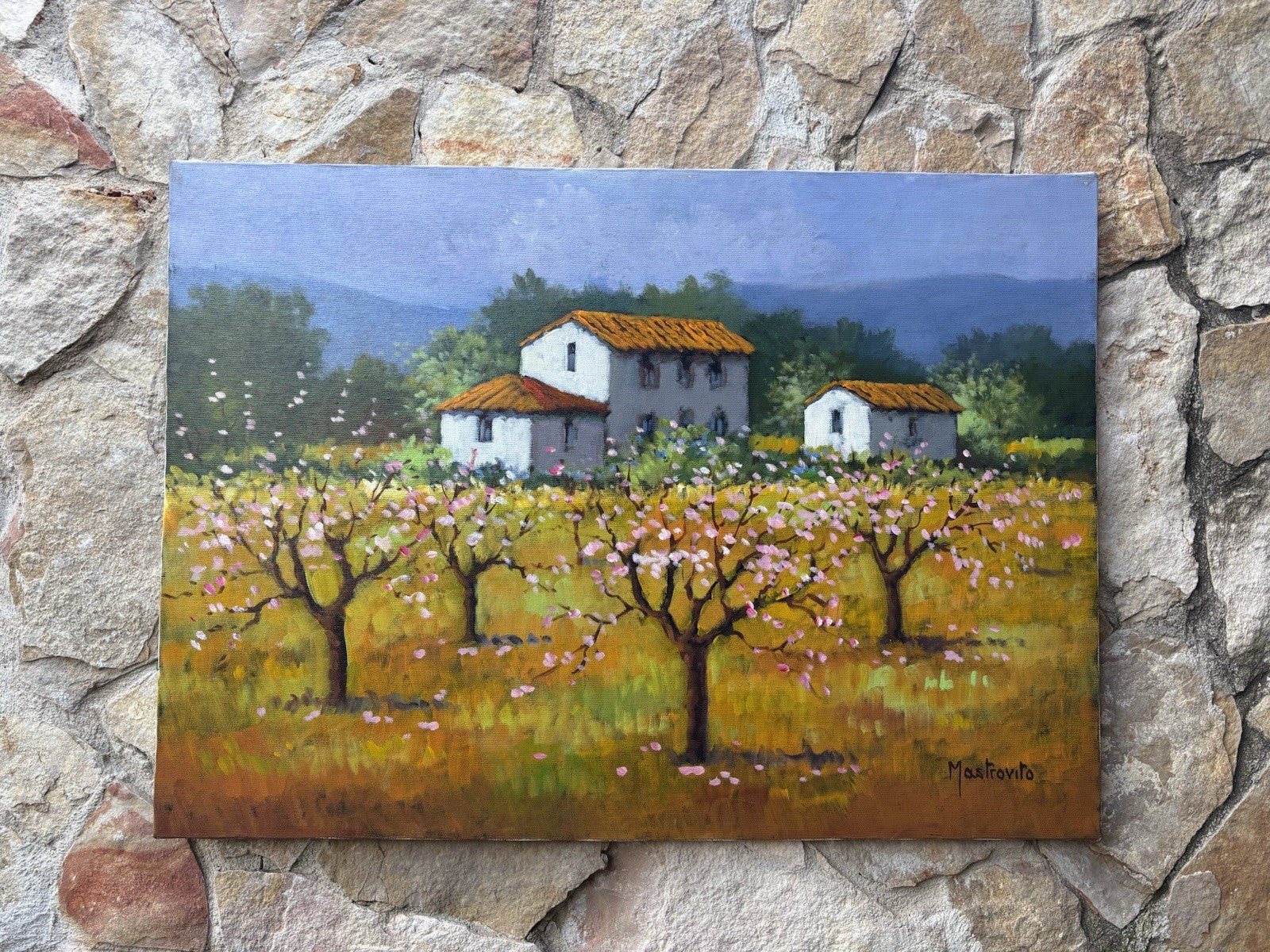 Quadro -Paesaggio- Adolfo Mastrovito dipinto a olio su tela