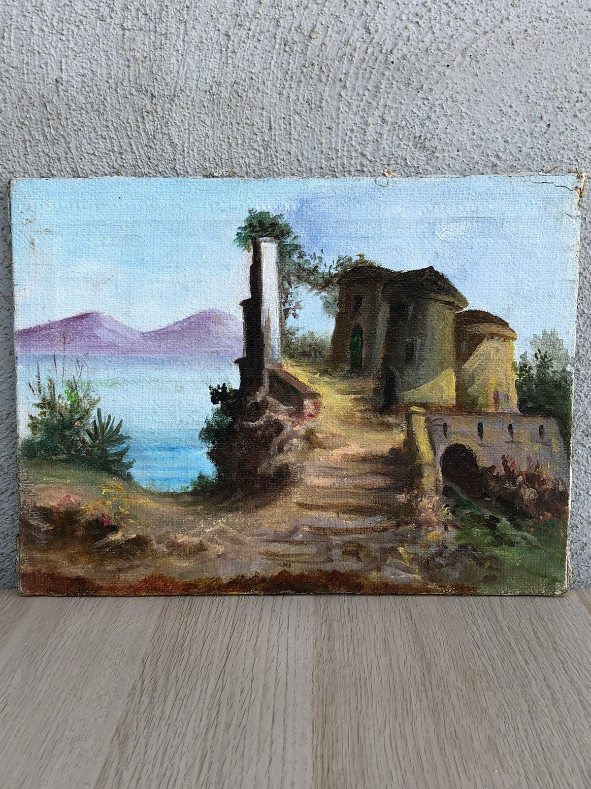 Quadro vintage -Paesaggio- dipinto a olio su tela