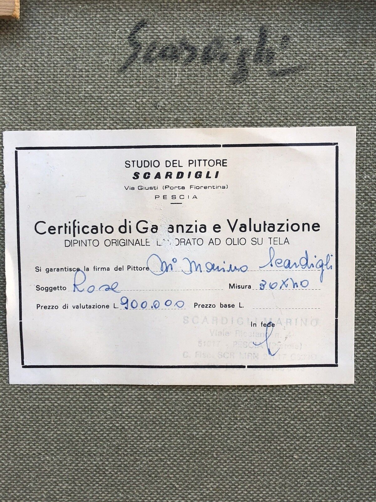 Quadro vintage -Fiori- dipinto a olio su tela