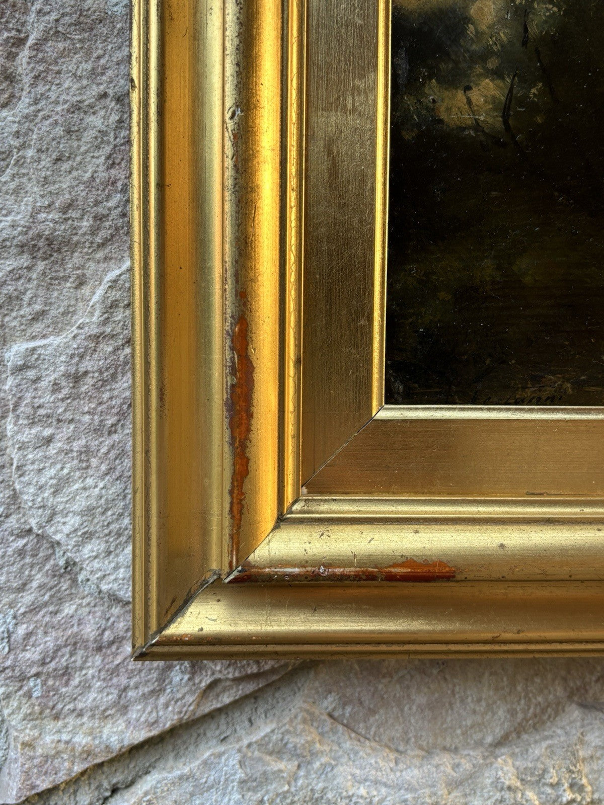 Quadro Antico -Paesaggio Con Gregge- Achille Vertunni- Dipinto A Olio