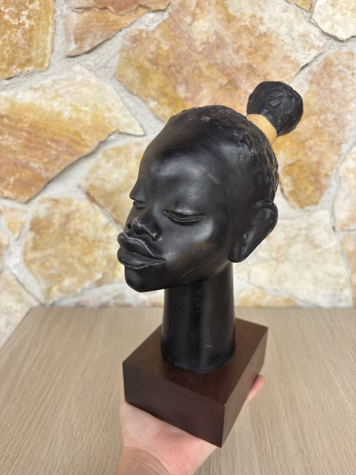 Scultura Vintage -Africa- In Ceramica