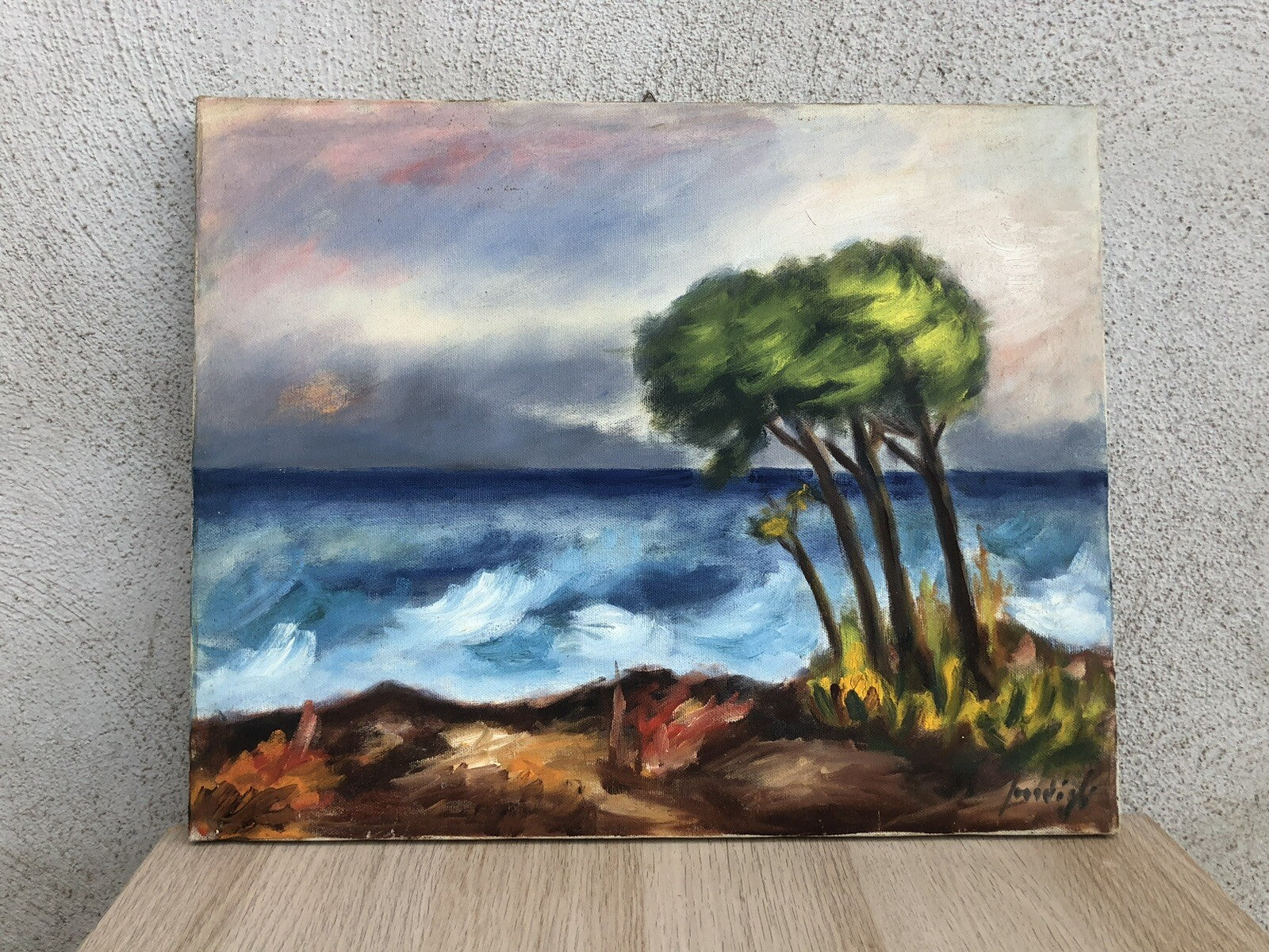 Quadro -Paesaggio- dipinto a olio su tela