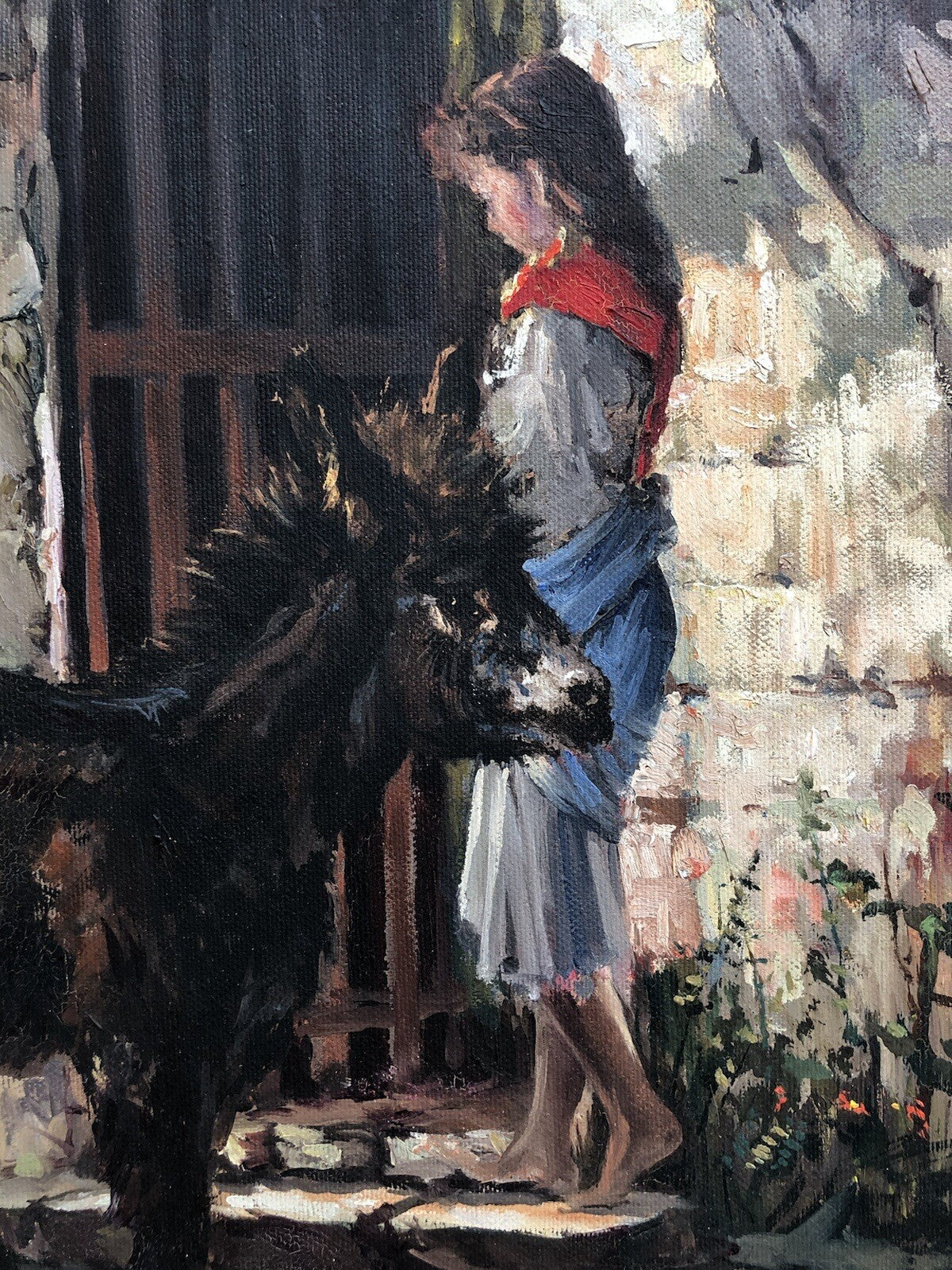 Quadro vintage -Asinello- dipinto a olio su tela