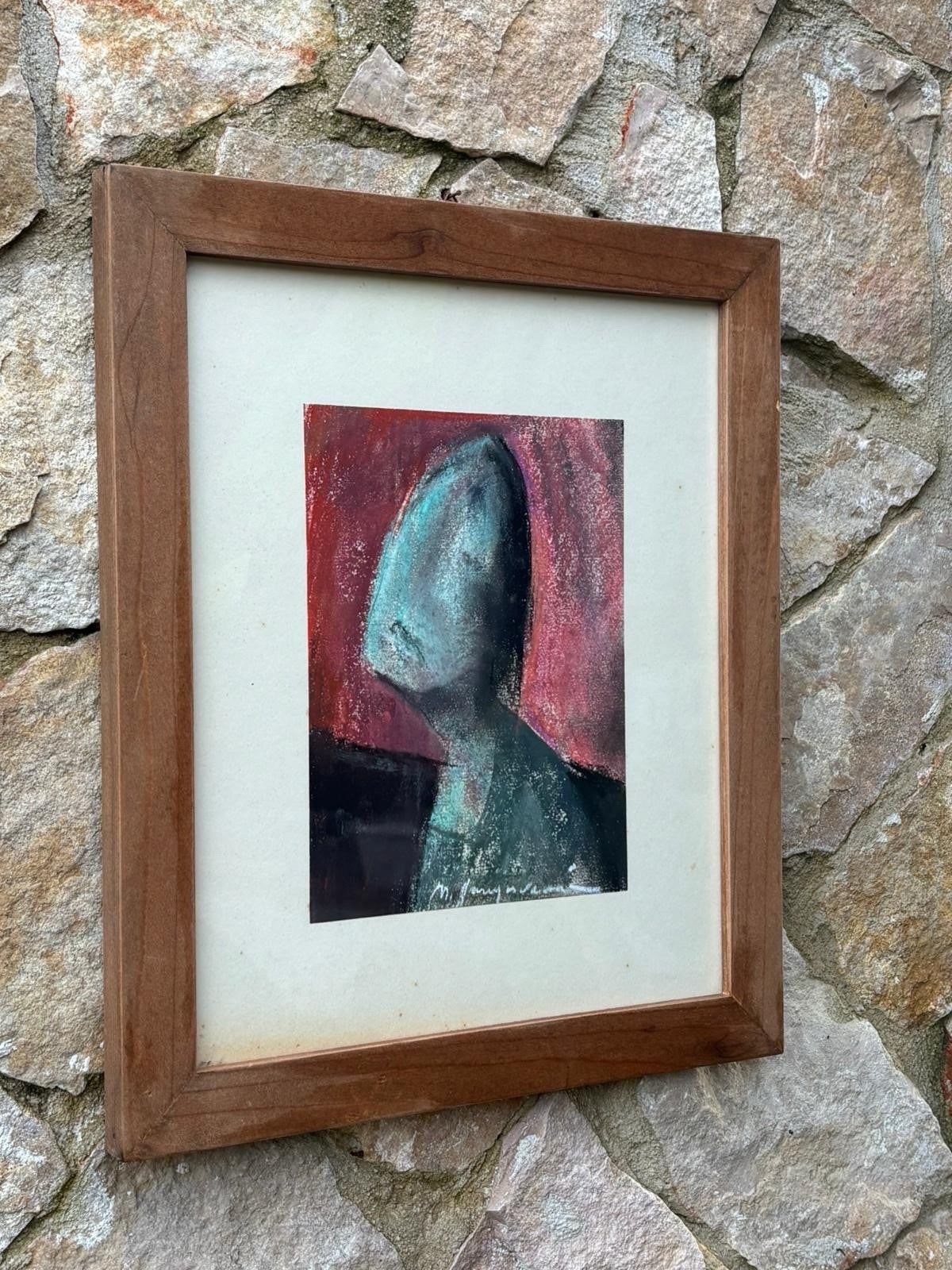 Quadro-Figura Astratta- Mario Sangiovanni tecnica mista