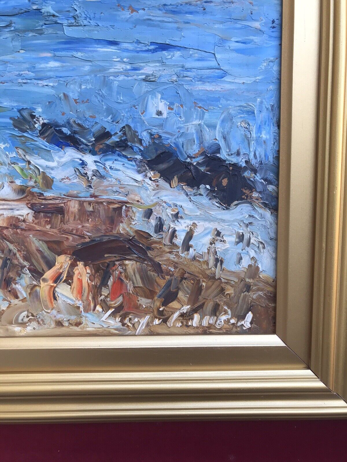 QUADRO VINTAGE DIPINTO A OLIO SU MASONITE