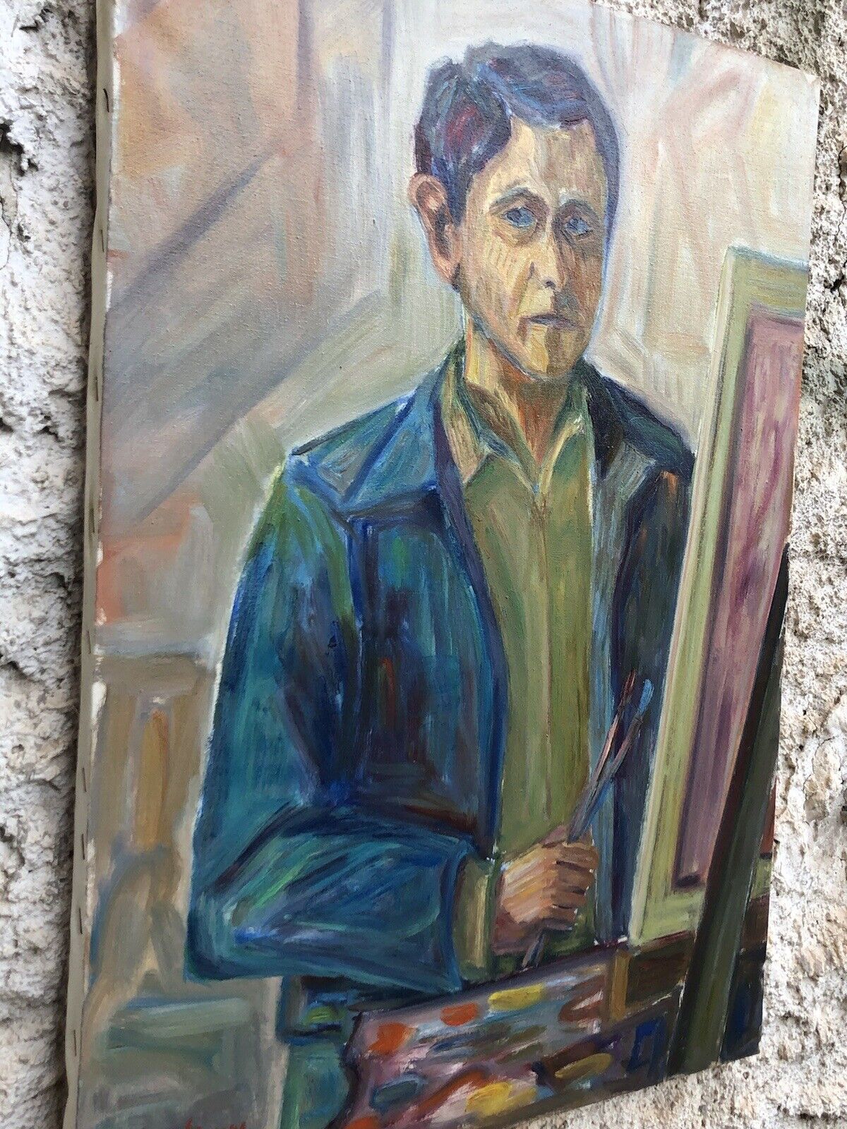 Quadro vintage -Il Pittore- dipinto a olio su tela