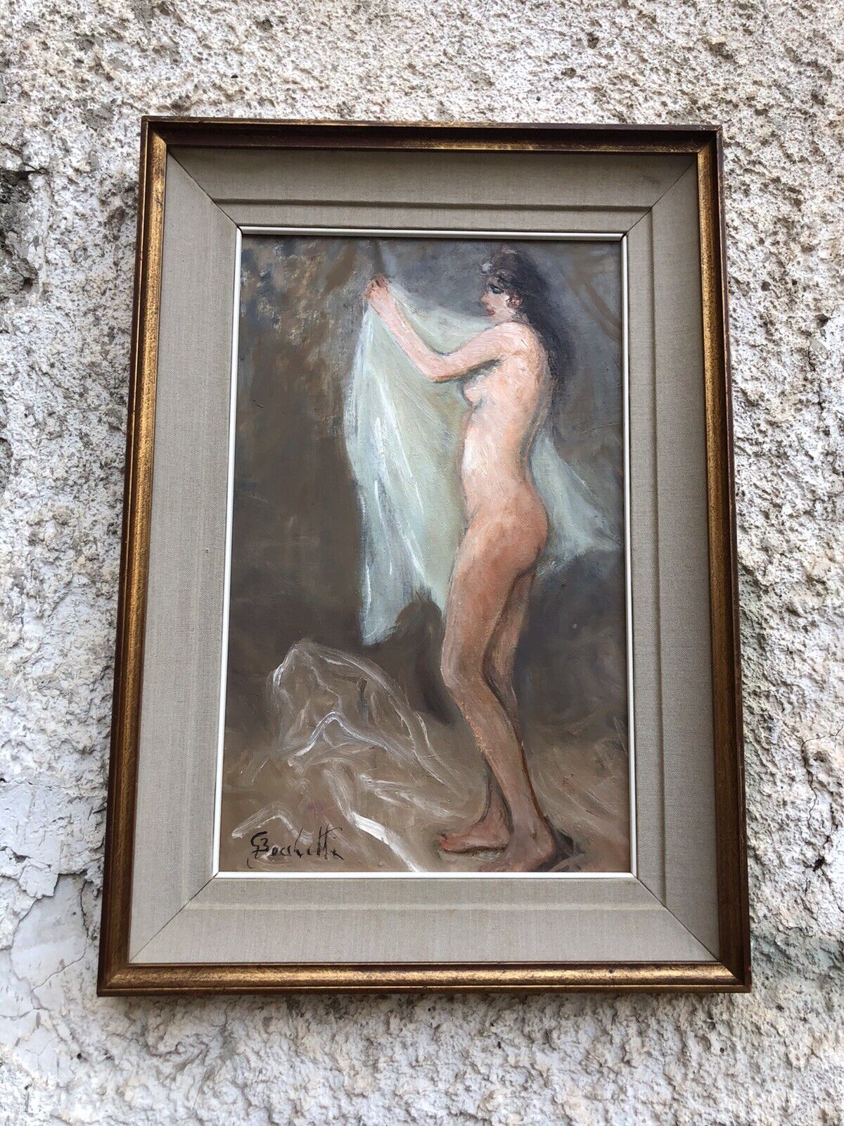 Quadro vintage -Nudo Artistico-dipinto a olio su tela
