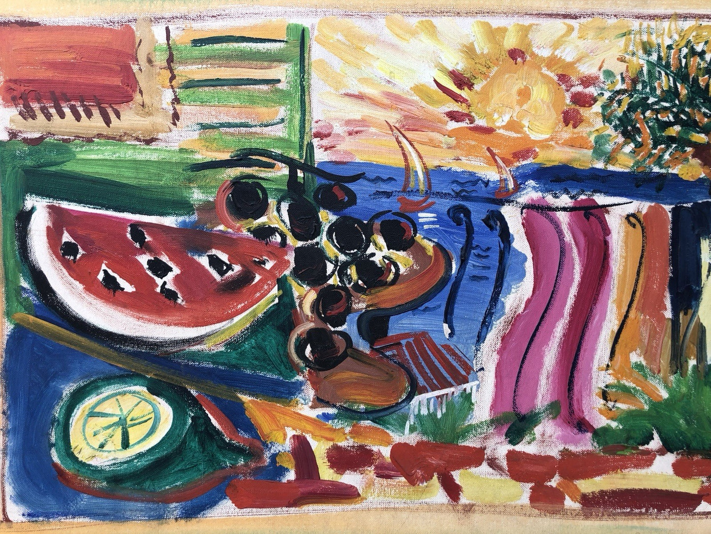 Quadro -Natura Morta- Alberto Sanvitale dipinto a olio su tela