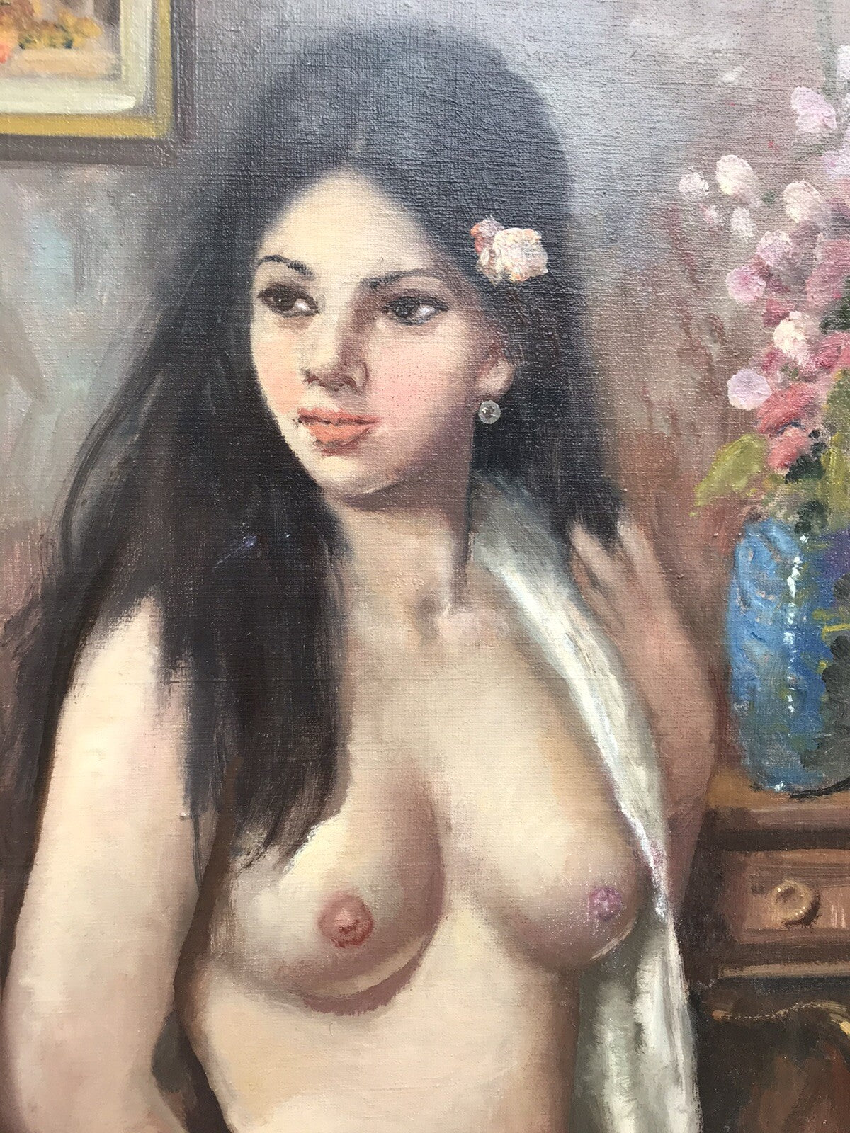 QUADRO VINTAGE -NUDO-DIPINTO A OLIO SU TELA