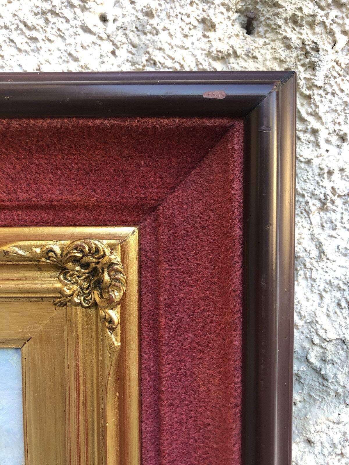 Quadro vintage -Ulivi- dipinto a olio su tavoletta