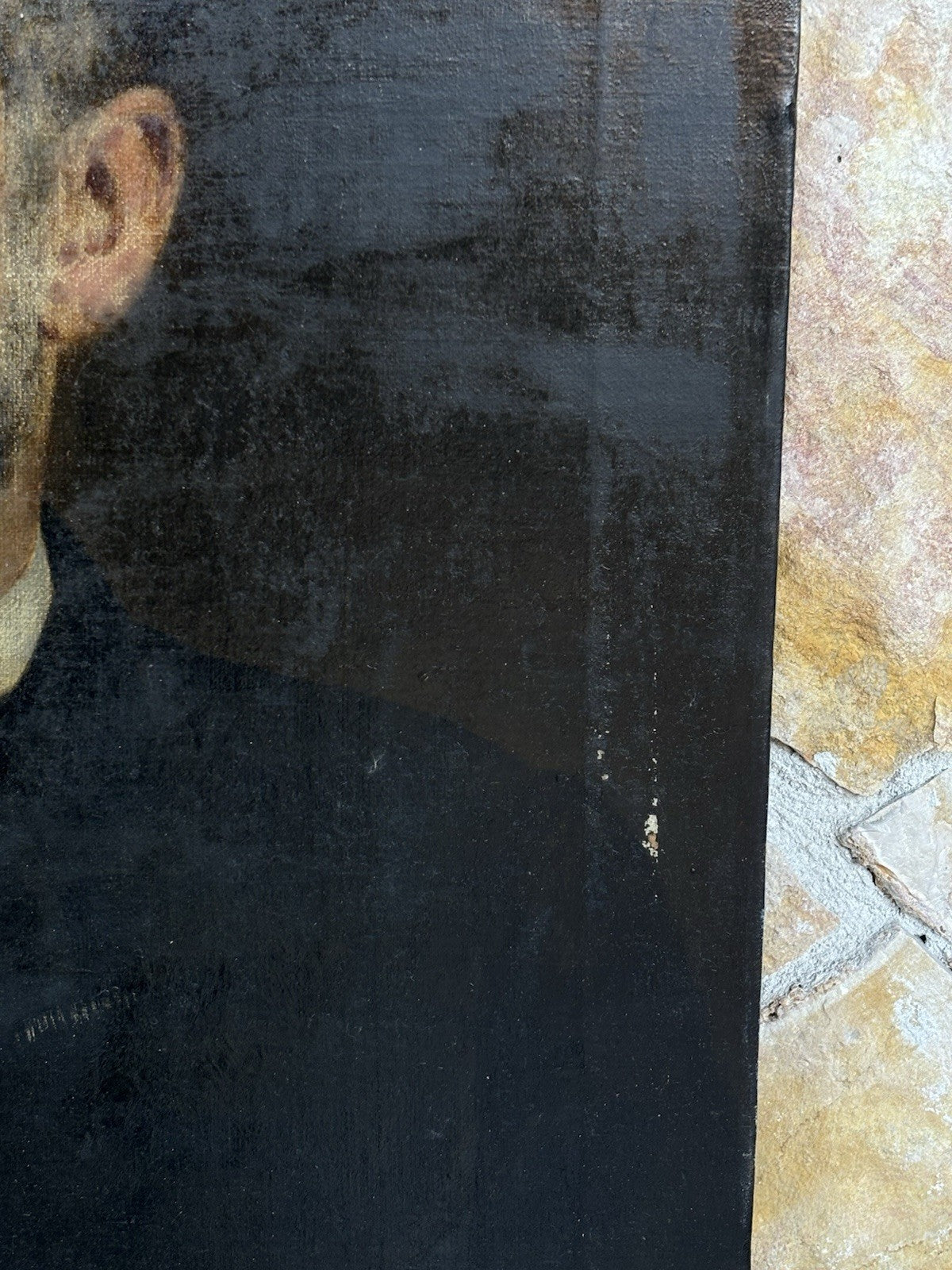 Quadro antico -Ritratto- dipinto a olio su tela