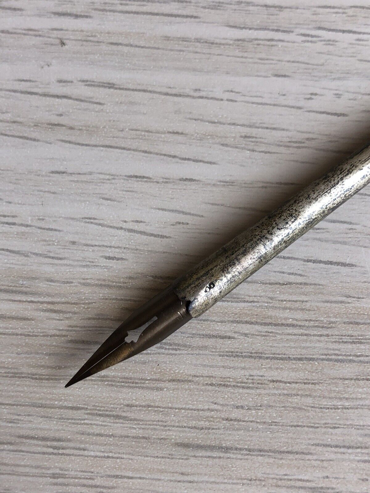 Penna Pennino Antico/vintage In Argento 800