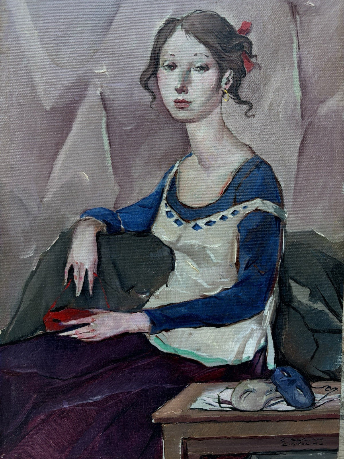 Quadro -Figura Femminile- Ciro Adrian Ciavolino dipinto a olio su tela