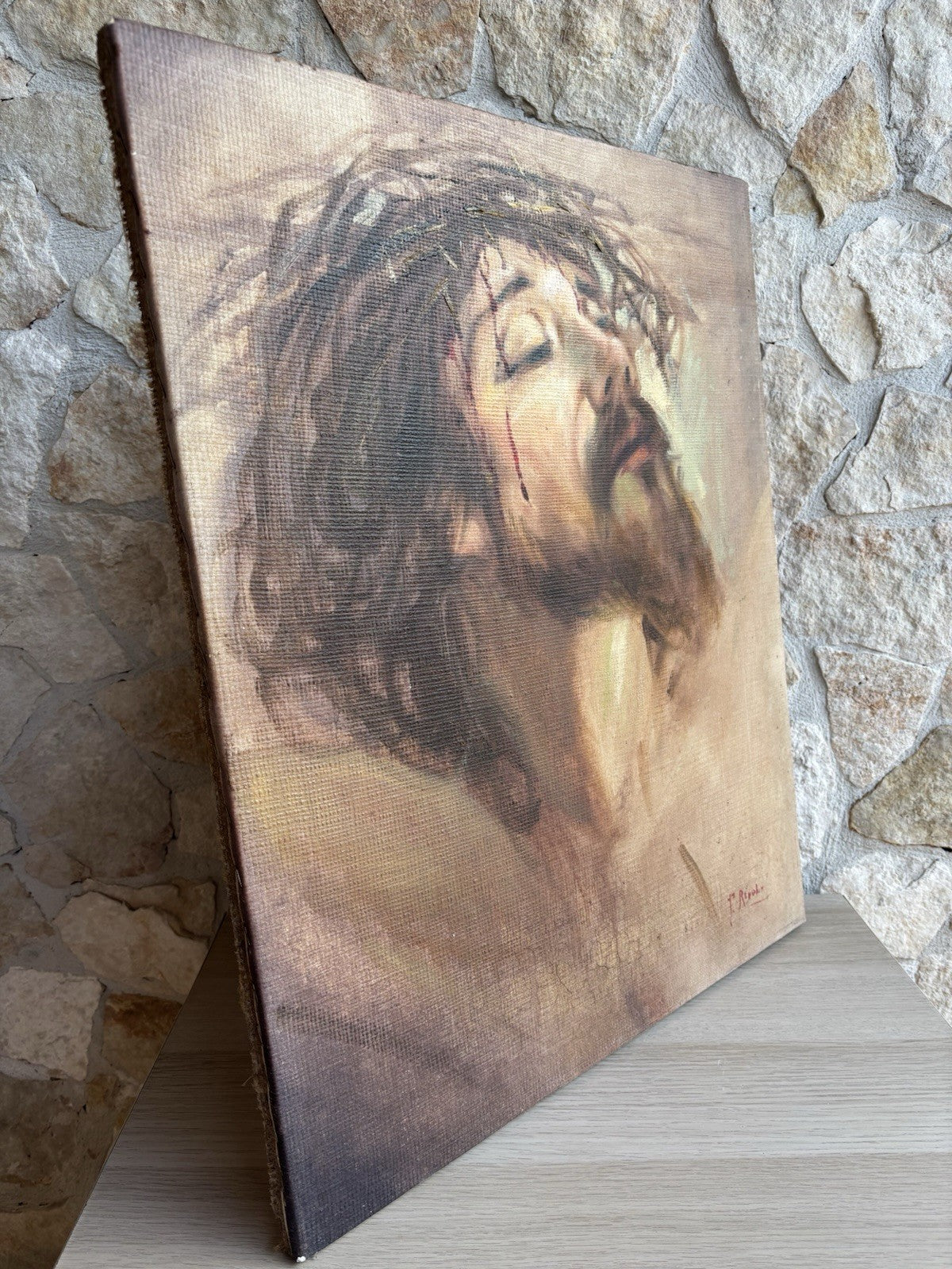 Quadro -Gesù- dipinto a olio su tela
