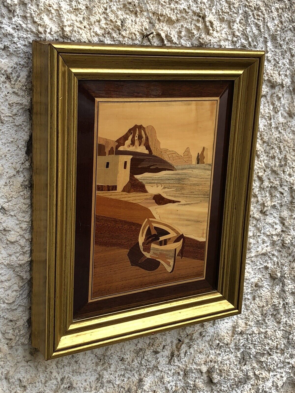 Quadro Vintage Marina Intarsio In Legno Sorrentino