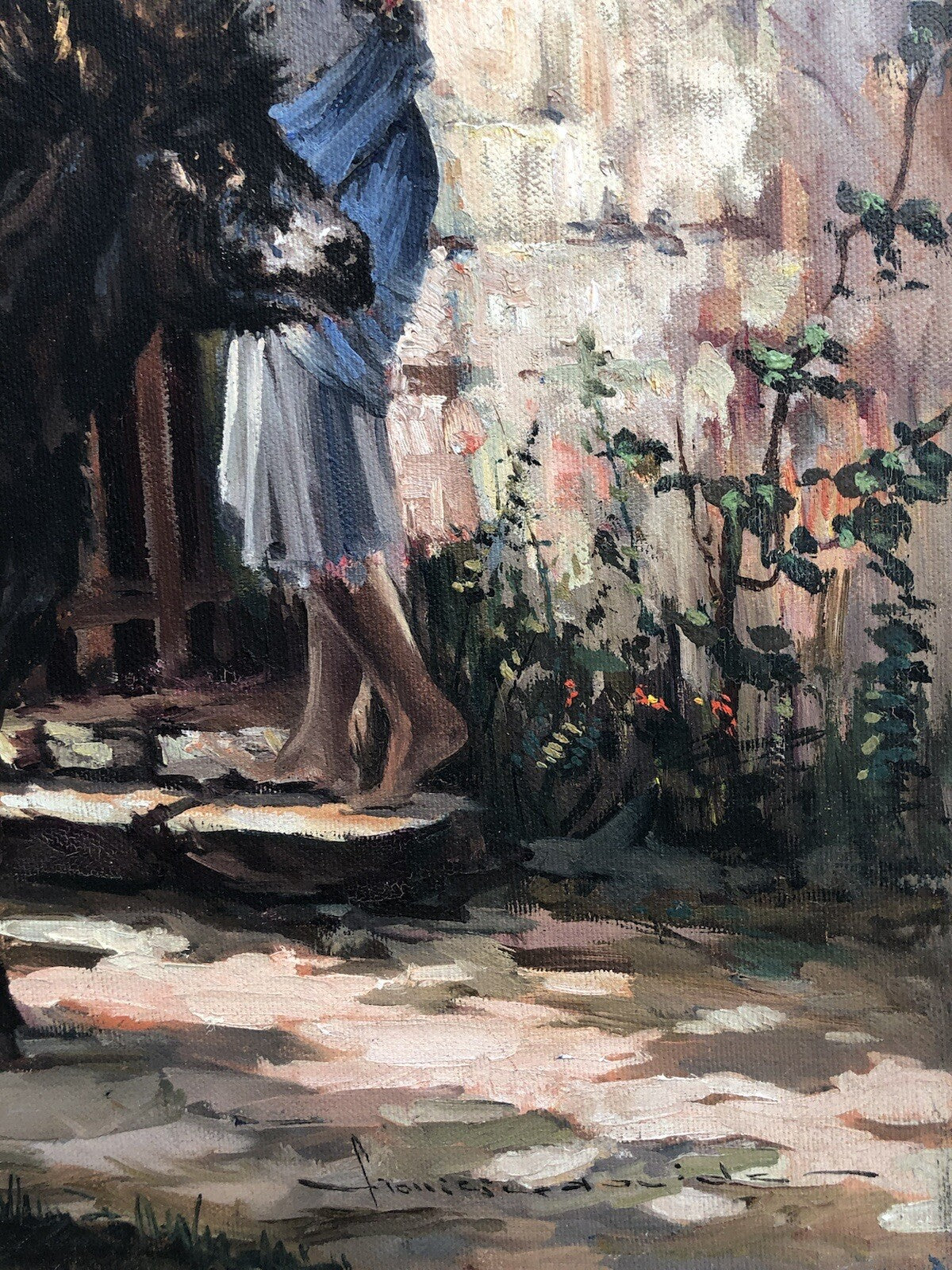 Quadro vintage -Asinello- dipinto a olio su tela