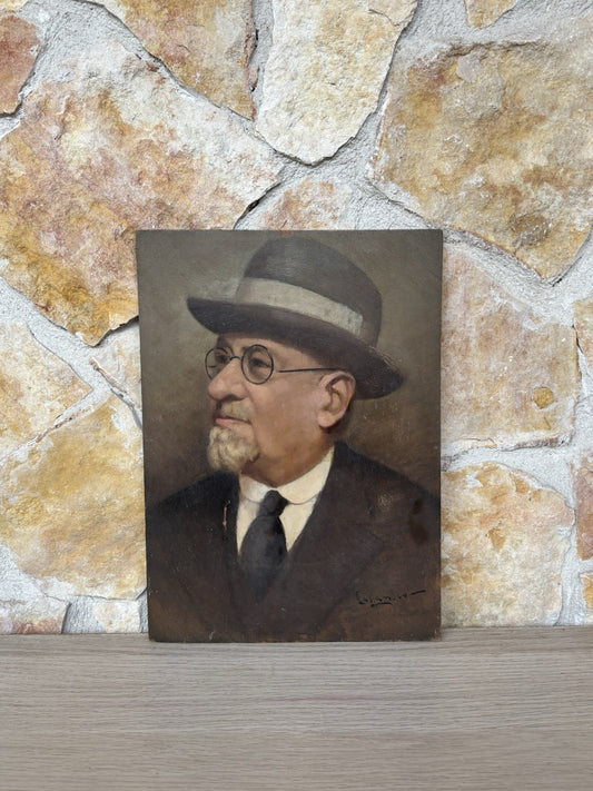 Quadro antico -Ritratto- Augusto Cassandro dipinto a olio