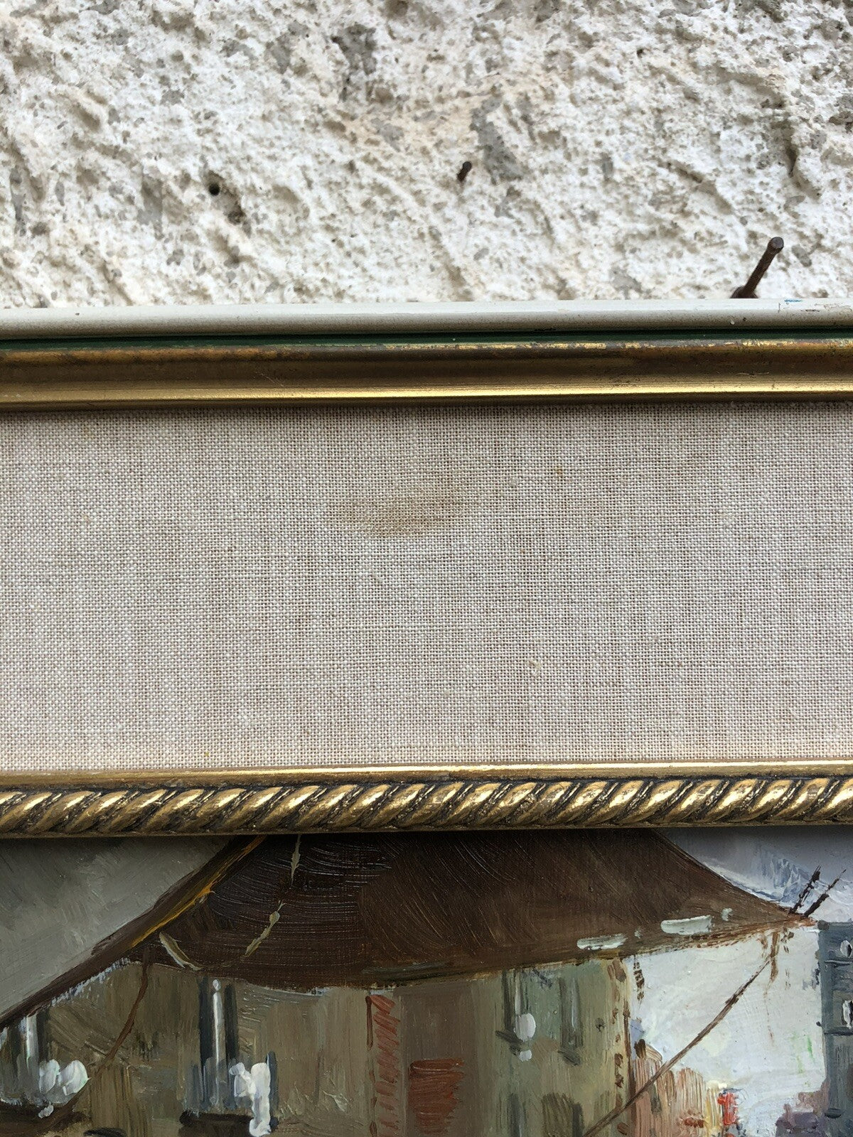 Quadro vintage -Mercato- dipinto a olio
