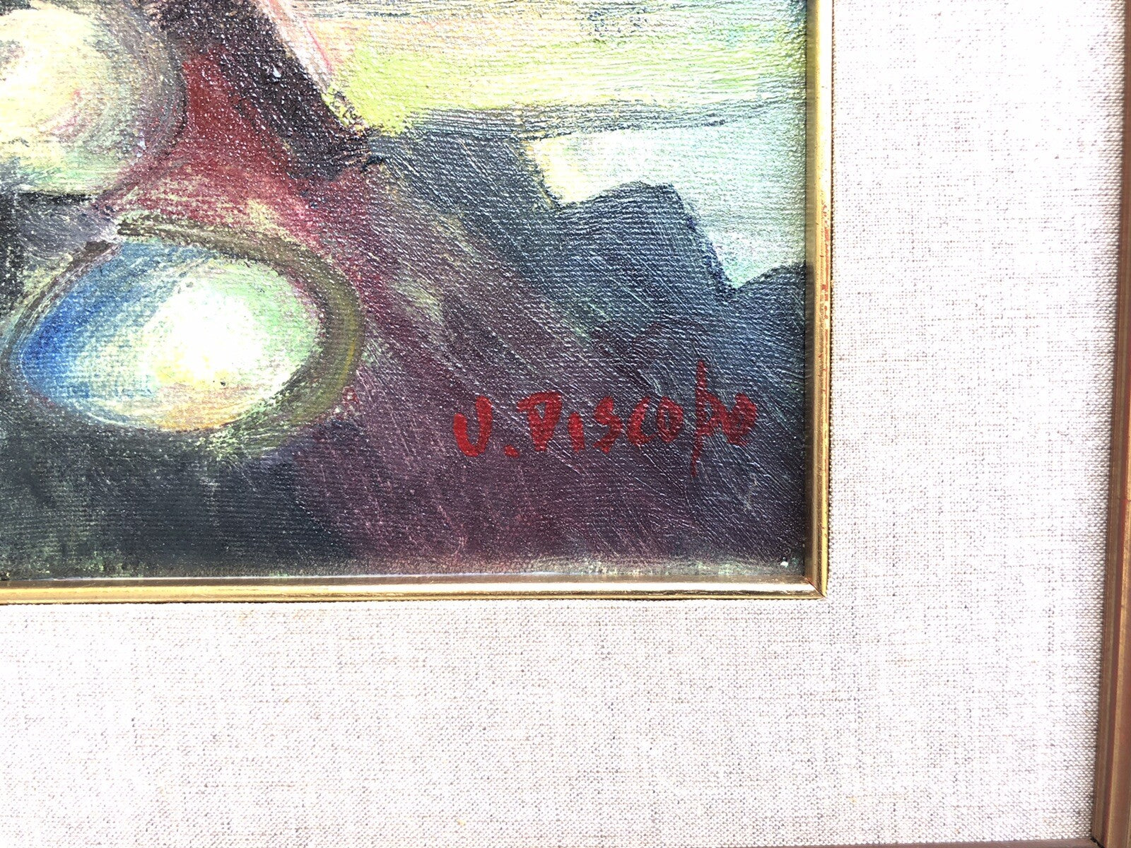 Quadro vintage -Marina- dipinto a olio su tela