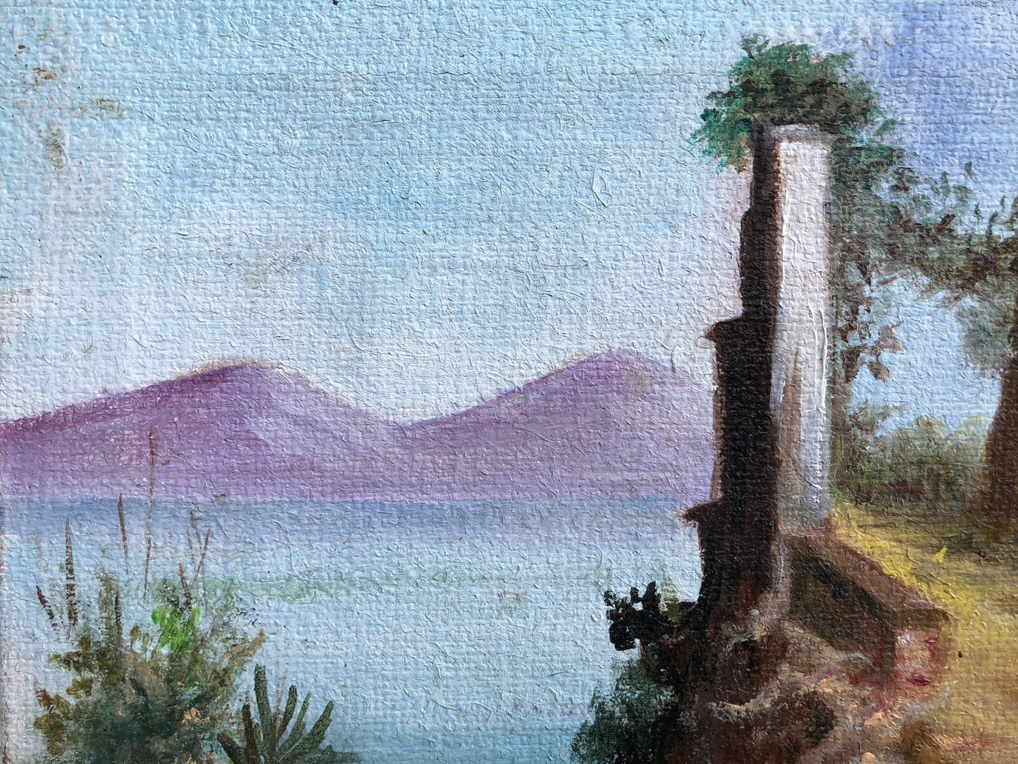 Quadro vintage -Paesaggio- dipinto a olio su tela