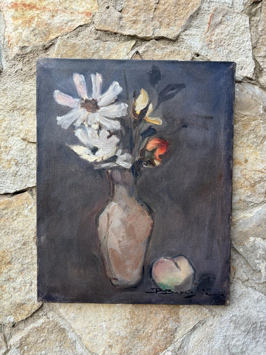 Quadro -Vaso Con Fiori- Raffaele Barscigliè dipinto a olio su tela