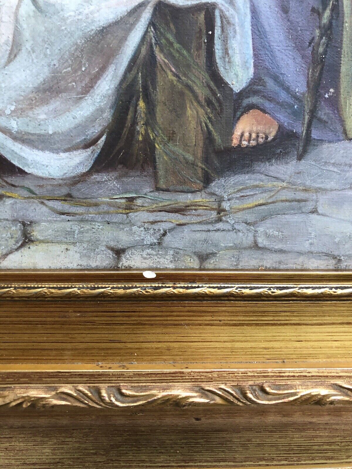 Quadro antico -Natività- dipinto a olio su tela