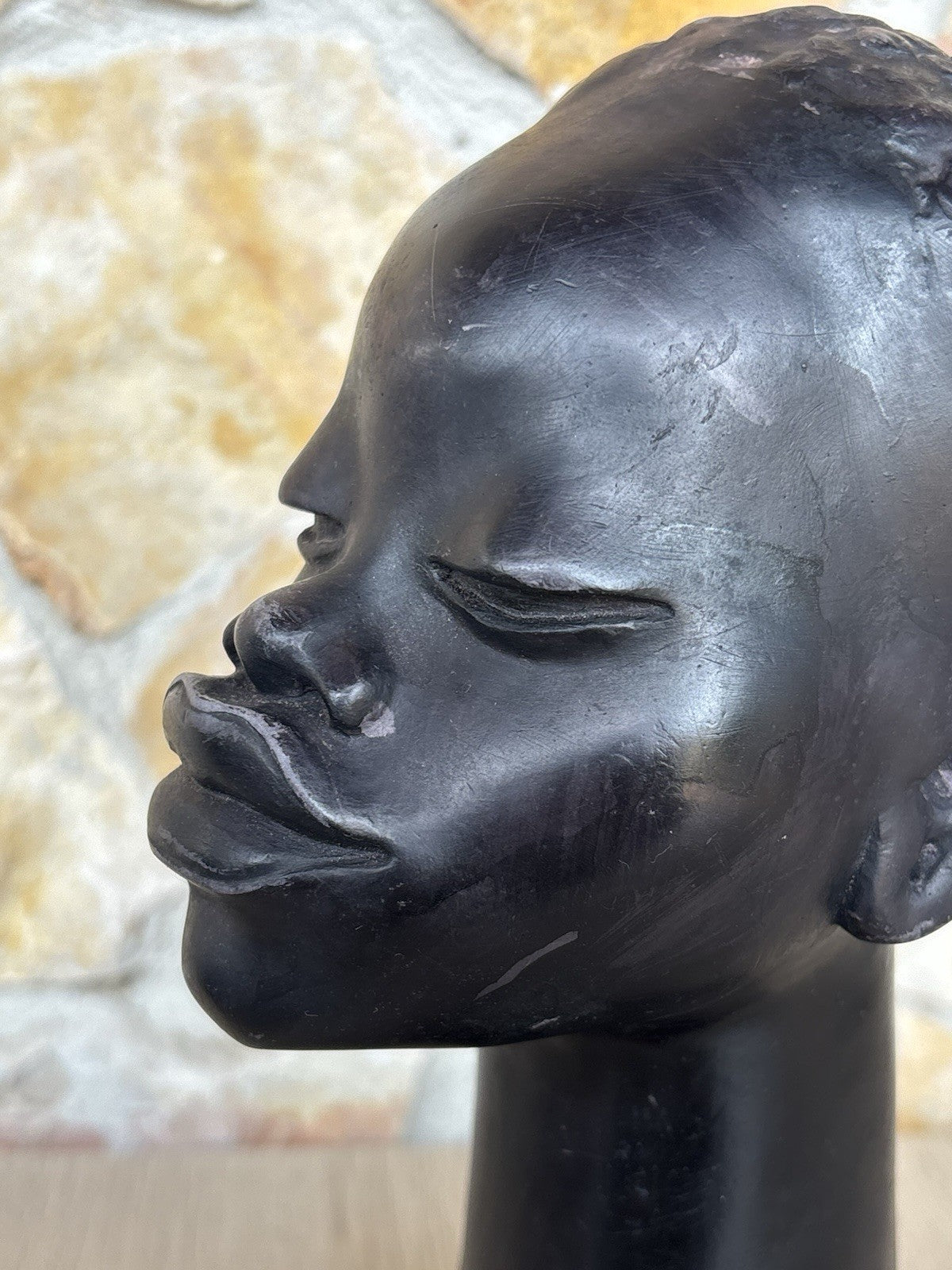Scultura Vintage -Africa- In Ceramica