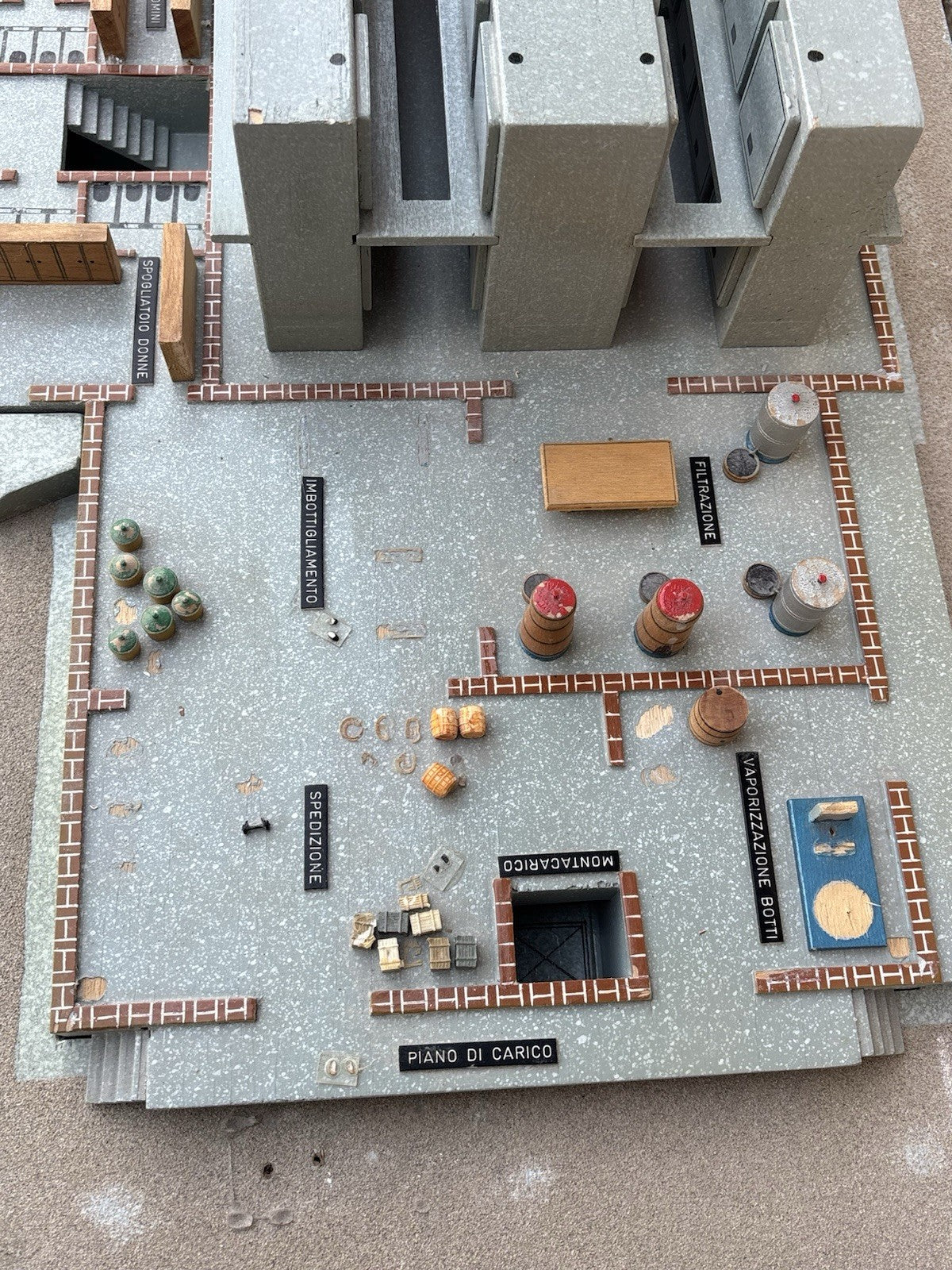 Modello Architettonico Vintage, Oleificio, V.Toffoli E Figli Anni’50