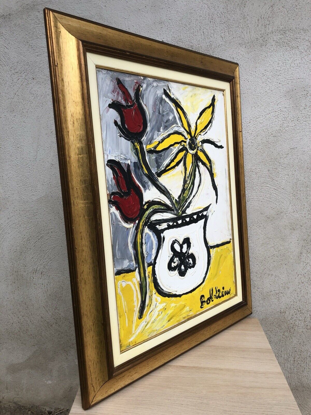 Quadro -Natura Morta- Gustavo Boldrini dipinto a olio su tela