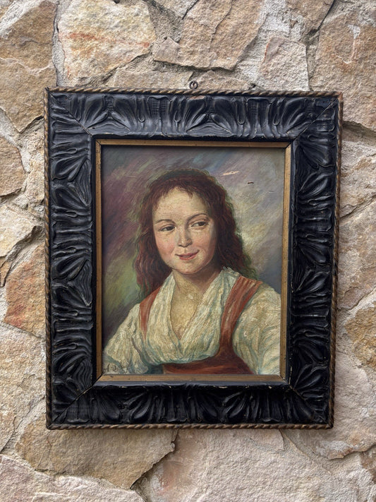 Quadro antico -Figura Di Donna- dipinto a olio