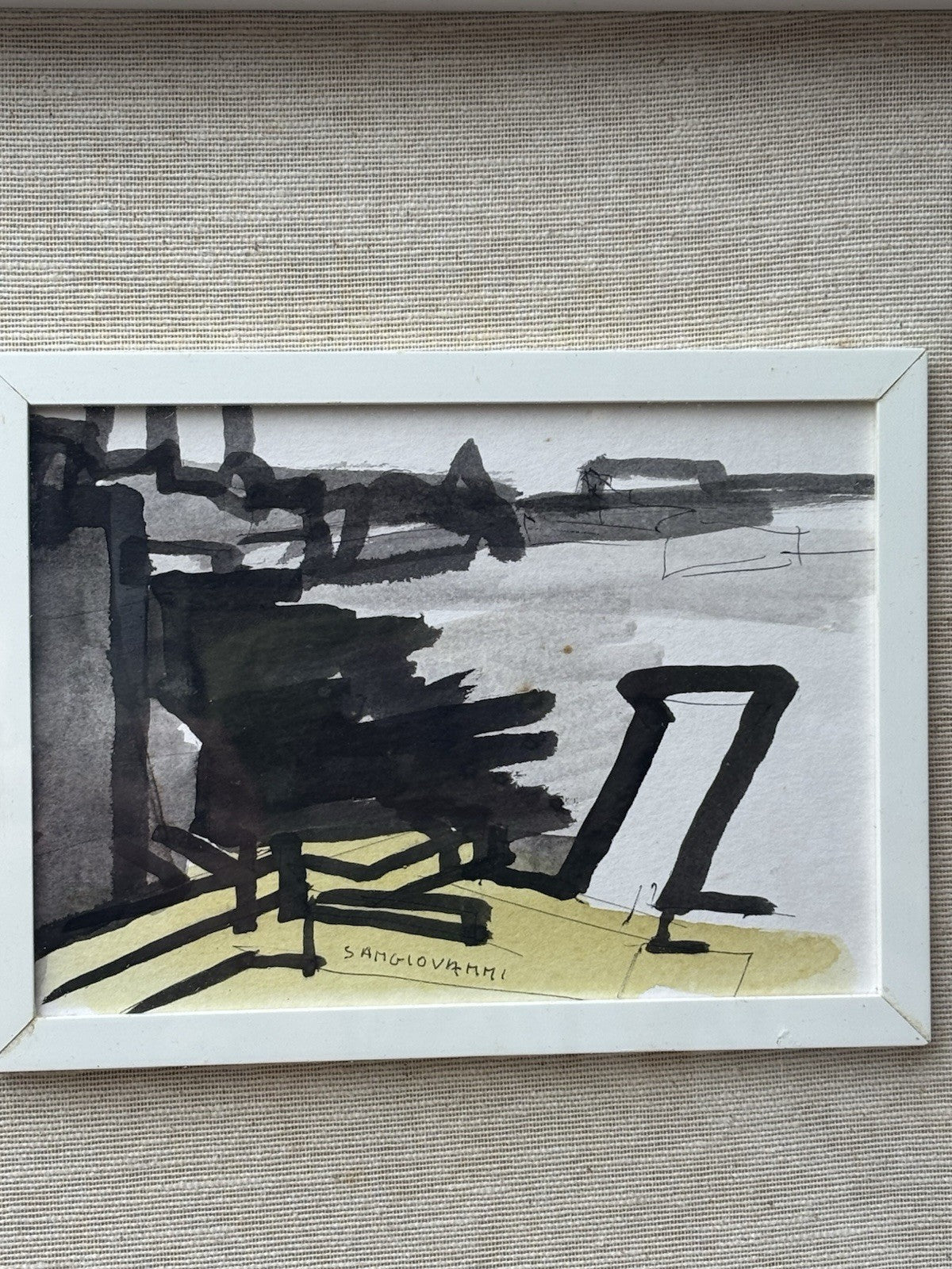 Coppia di quadri -Marine- Mario Sangiovanni tecnica mista su carta