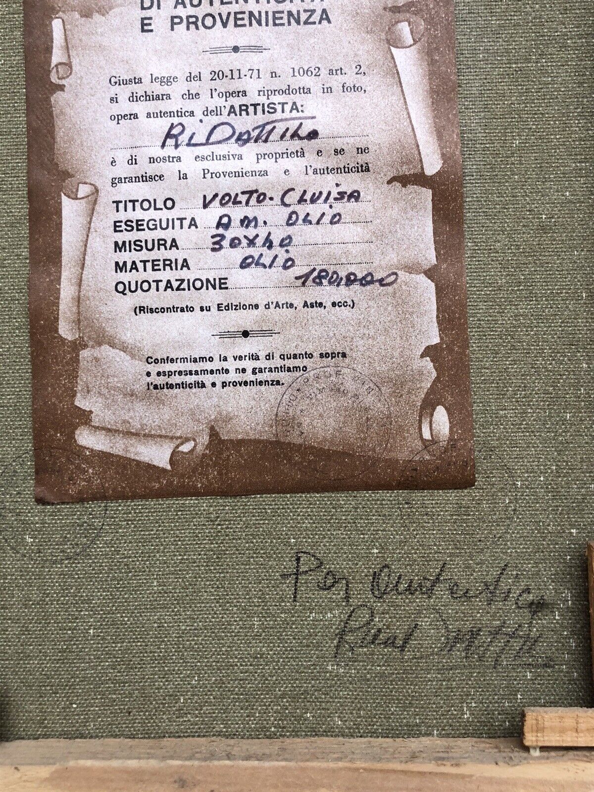 Quadro vintage -Figura Donna- dipinto a olio su tela