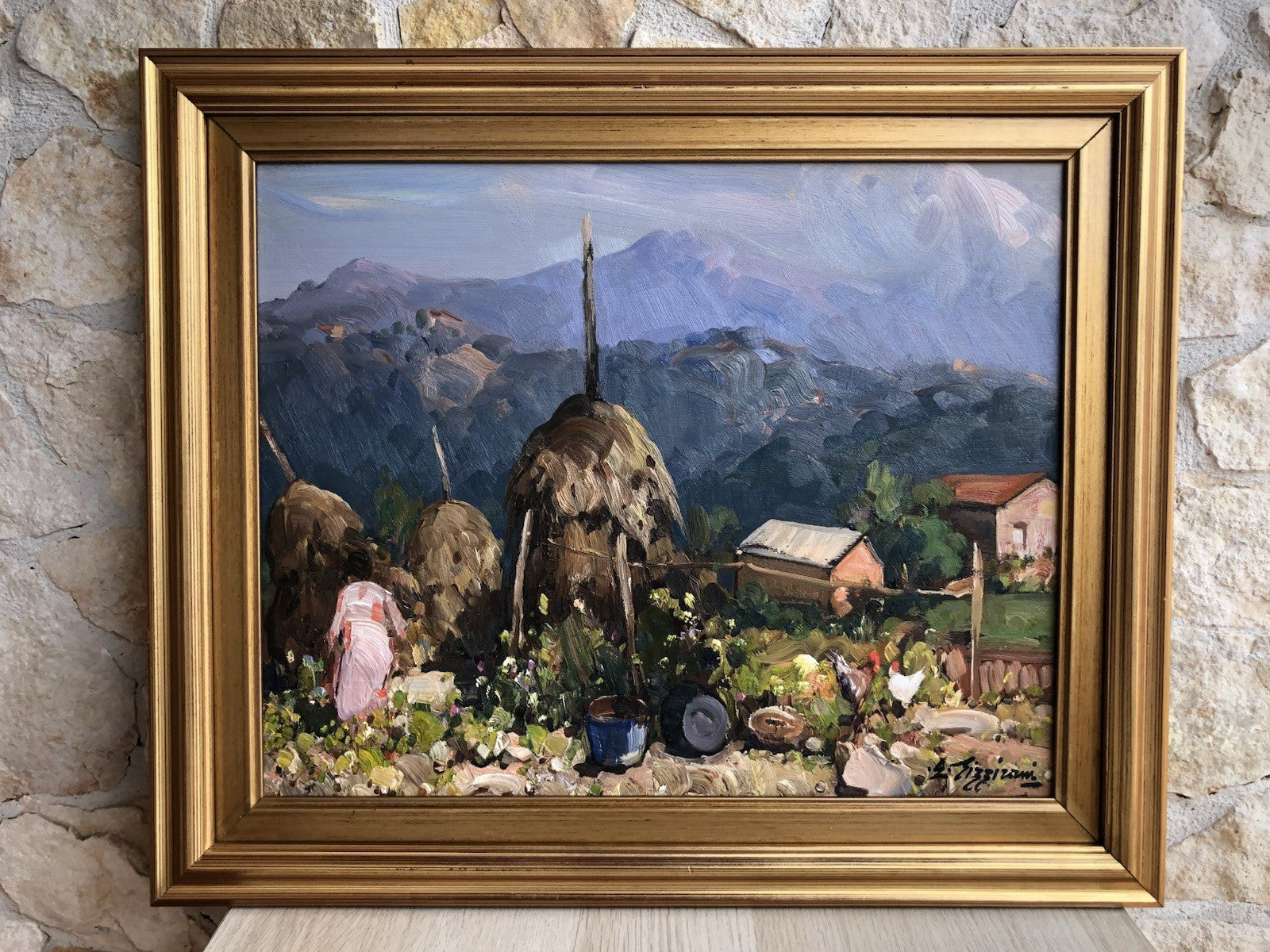 Quadro -Paesaggio Cilentano- Edoardo Pizzirani dipinto a olio