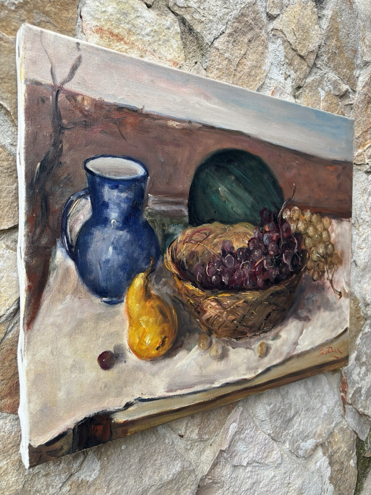 Quadro -Natura Morta- Giovanni Pane dipinto a olio su tela