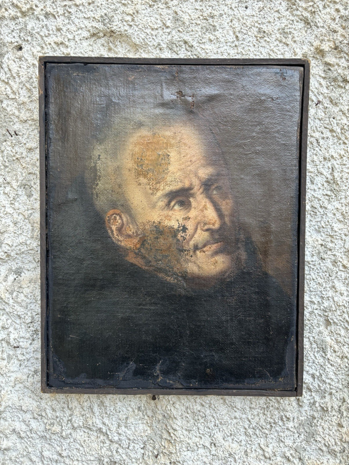 Quadro antico -Busto Di Uomo- dipinto a olio su tela