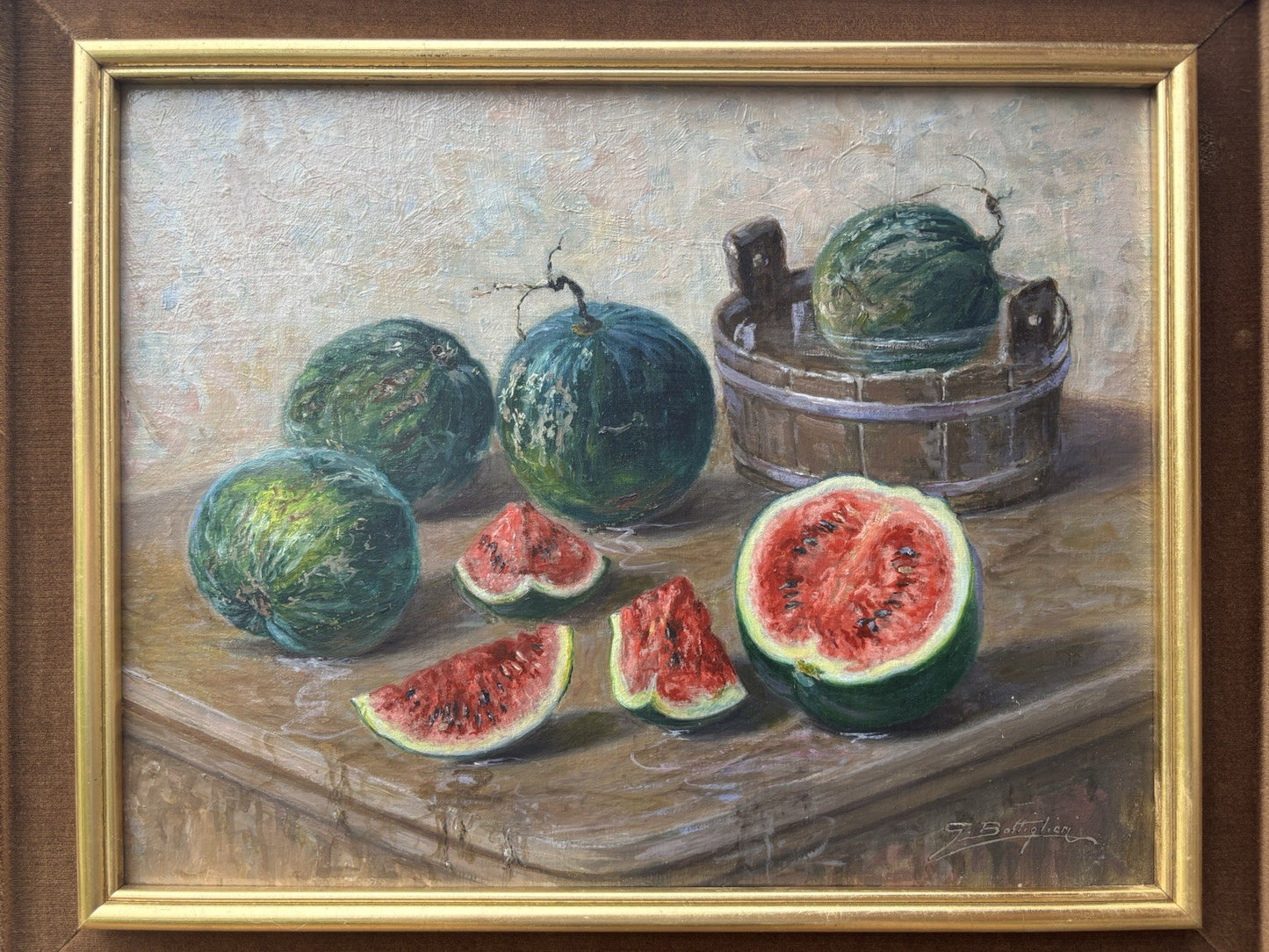 Quadro -Natura Morta- Gennaro Bottiglieri dipinto a olio