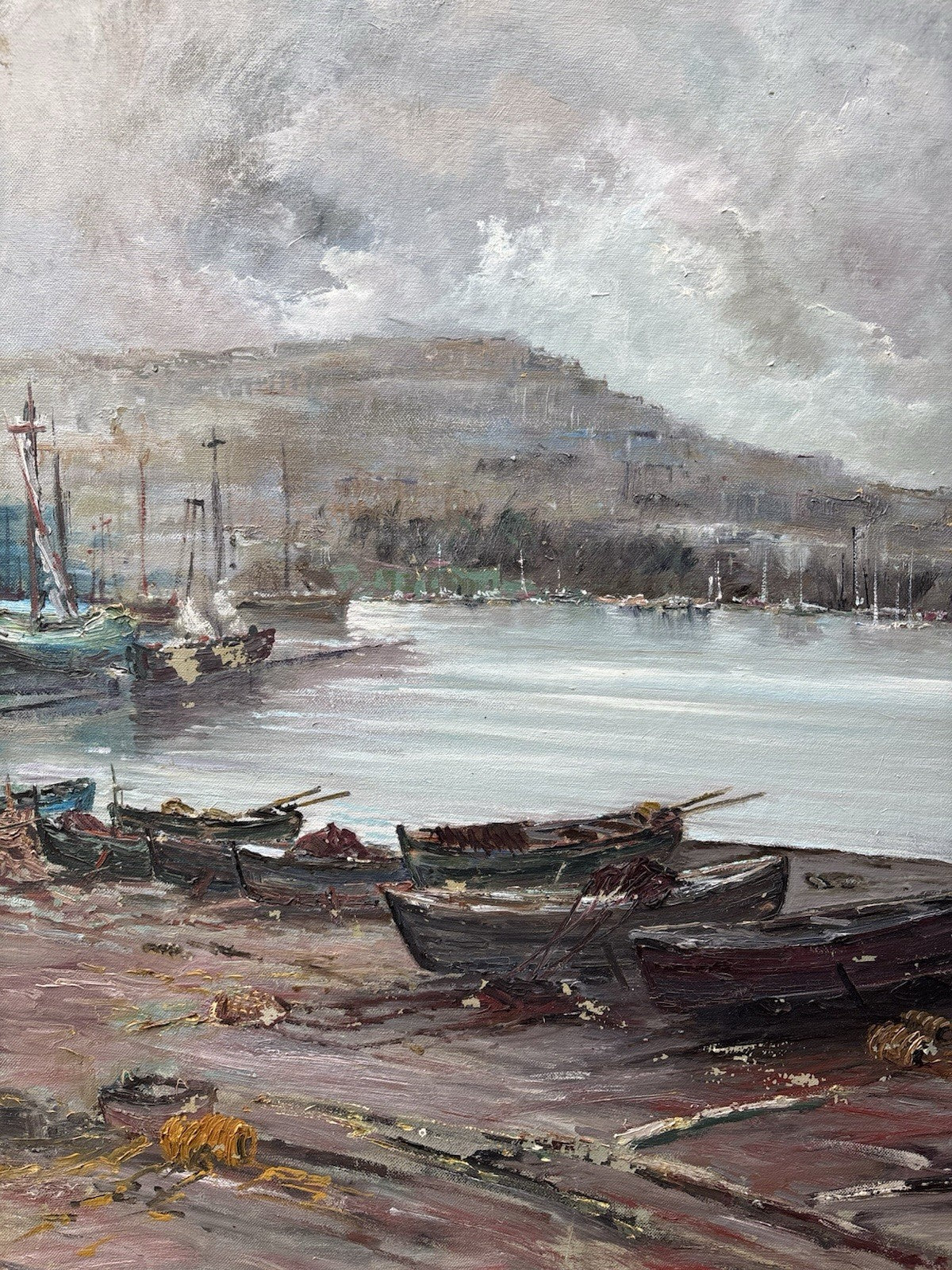 Quadro -Marina Di Mergellina- Eugenio Magno- dipinto a olio su tela