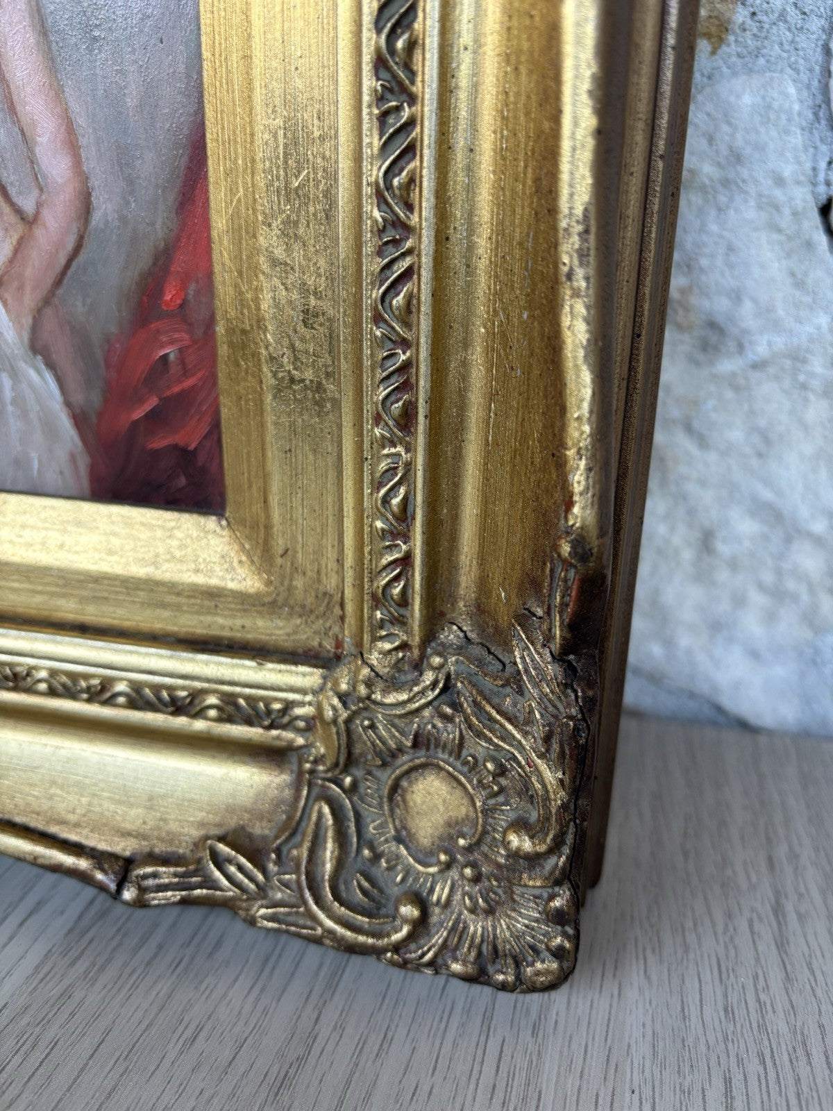 Quadro -Mezzo Nudo- dipinto a olio su tavoletta